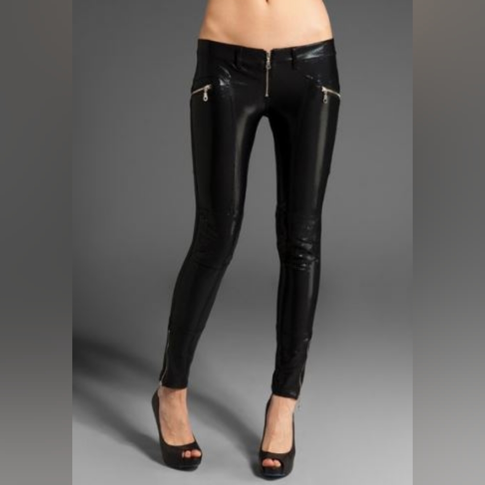 Frankie b. | Moto Skinny Zipper Pants - Size 25